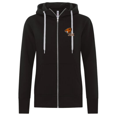 Ink Printed Ladies Ringspun Zip Hoodie Thumbnail